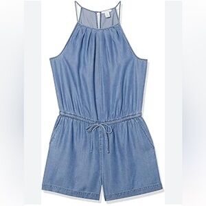 Women’s/Teen Mossimo Light Blue Chambray Sleeveless One-Piece Romper. Small